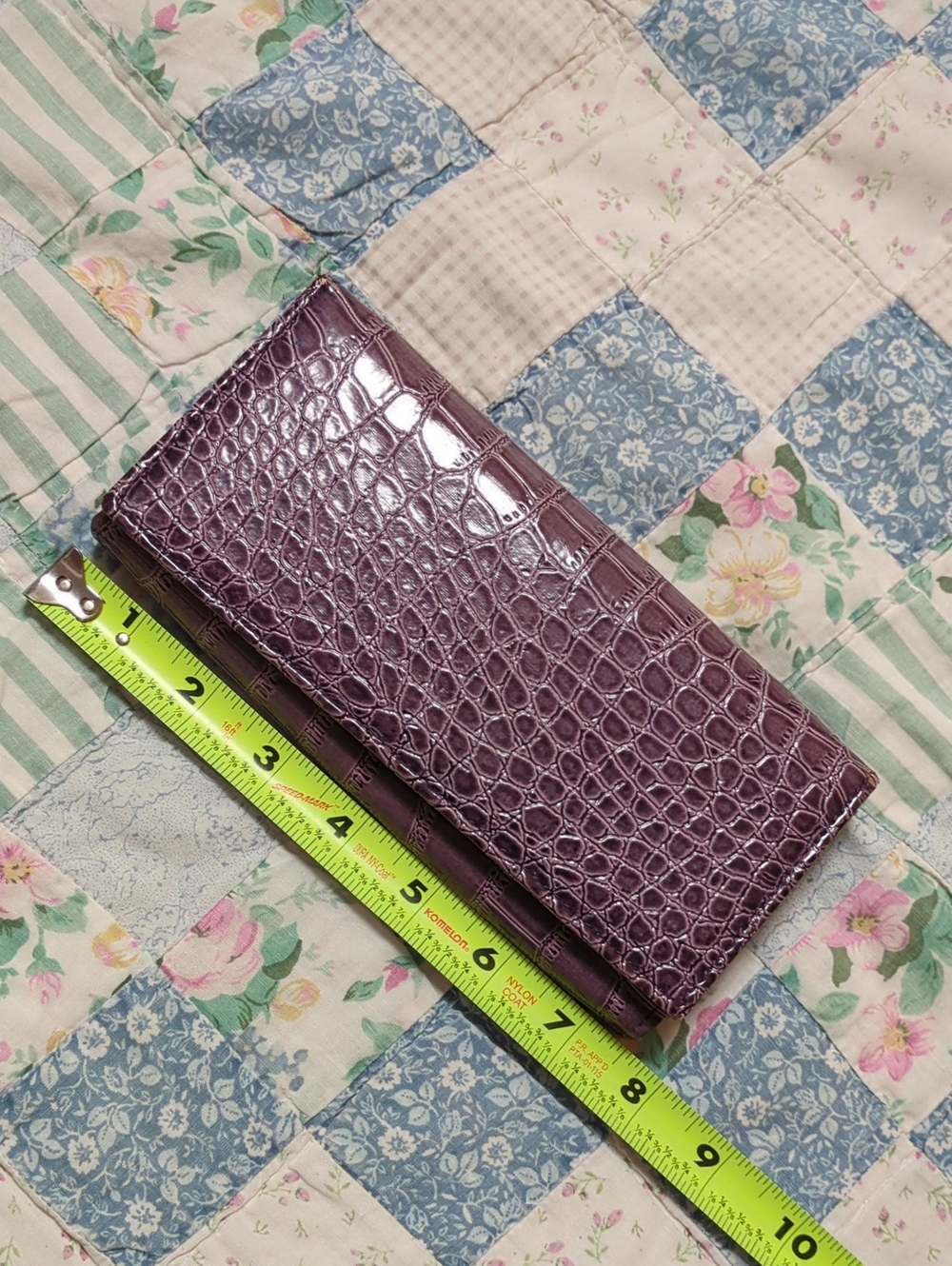 The Metropolitan Croc-Embossed Purple Wallet